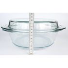 Simax Hőálló jénai tál fedővel kerek 2,5+1,2 liter