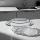 Simax Hőálló jénai tál fedővel kerek 2,0+0,9 liter
