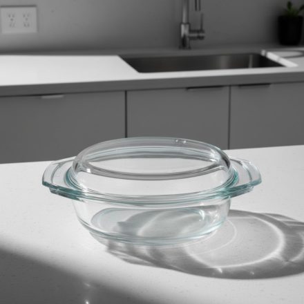 Simax Hőálló jénai tál fedővel kerek 2,0+0,9 liter