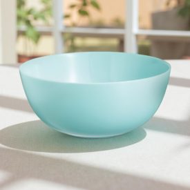 Diwali Light Turquoise tál, 21 cm, 2 liter, türkiz, üveg