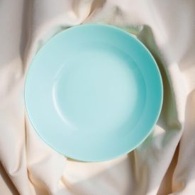 Diwali Light Turquoise mélytányér, 20 cm, türkiz, üveg