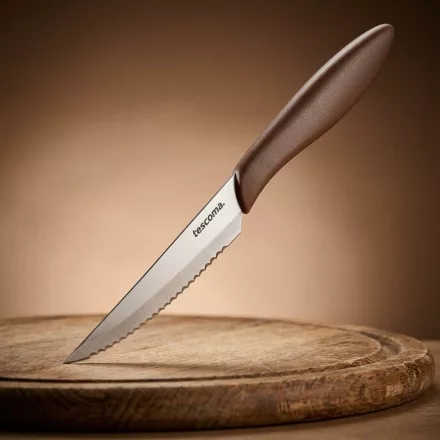 Steak kés, 12 cm, 6 db/csomag, barna, Presto