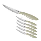 Steak kés, 12 cm, 6 db/csomag, oliva, Presto