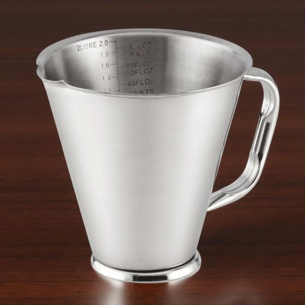 Mérőkancsó, mértékjeles, 2 liter, rozsdamentes