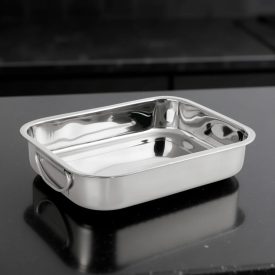 Sütőtepsi füllel, 43×31×7 cm, rozsdamentes