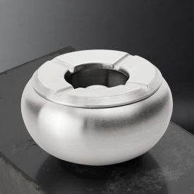 Szélfogós hamutartó, 14,5×7,5 cm, rozsdamentes