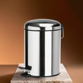  Pedálos szemetes kivehető műanyag vödörrel, 5 l, rozsdamentes