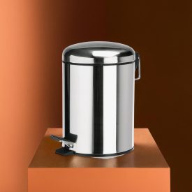   Pedálos szemetes kivehető műanyag vödörrel, 12 l, rozsdamentes