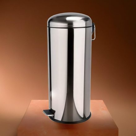 Pedálos szemetes kivehető galvanizált vödörrel, 30 l, rozsdamentes