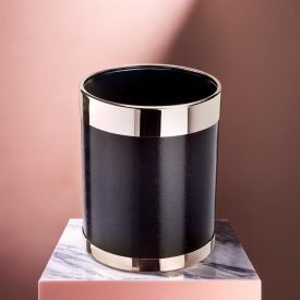 Szemetes, 22×28 cm, acél, porszórt fekete