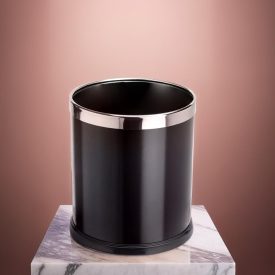 Szemetes papírnak, 22×25 cm, acél, porszórt fekete