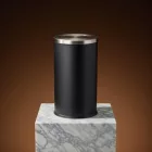 Szemetes kivehető galvanizált vödörrel, 80 l, 37×71 cm, porszórt fekete