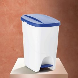 Pedálos szemetes, 25 l, polipropilén, kék tető