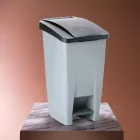 Pedálos szemetes, 60 l, polietilén, fekete tető