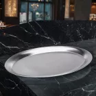 Tálca, ovális, 23×17 cm, rozsdamentes