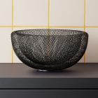 Fémkosár, 29,5×15 cm, porszórt fekete