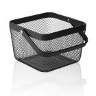 Négyszög gyümölcskosár, 24 cm, porszórt fekete
