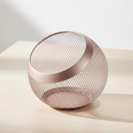 Fém gyümölcskosár, 24 cm, porszórt rose gold
