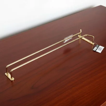 Pohártartó sín, 41,5 cm, sárgaréz