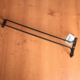 Pohártartó sín, 41,5 cm, porszórt fekete, rozsdamentes