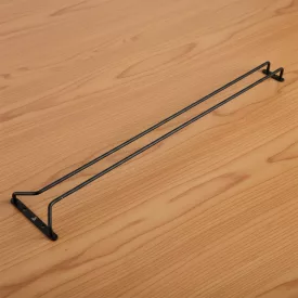 Pohártartó sín, 61,5 cm, porszórt fekete, rozsdamentes