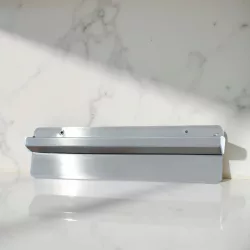 Blokktartó sín, 30×8 cm, rozsdamentes