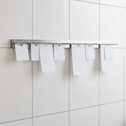 Blokktartó sín, 90×8 cm, rozsdamentes