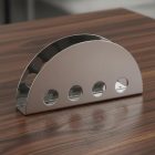 Szalvétatartó, 14×2,5×7 cm, félkör, rozsdamentes