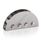 Szalvétatartó, 14×2,5×7 cm, félkör, rozsdamentes