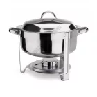 Chafing kerek, 7,5 l, rozsdamentes