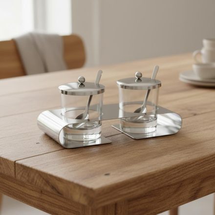 Lekvártartó, 2×0,2 l, rozsdamentes