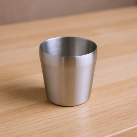 Asztali szemetes, 12,5×12,5 cm, króm