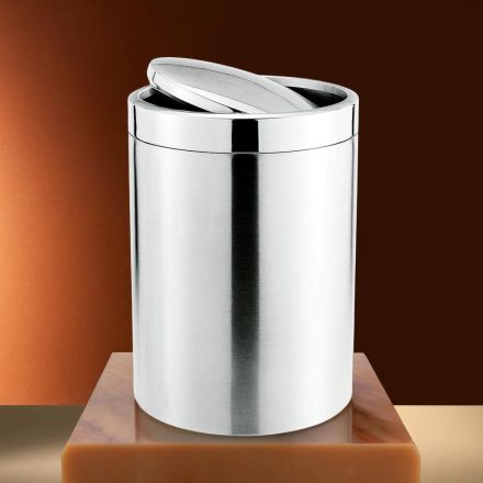 Szemetes billenő fedéllel, 5 liter, rozsdamentes