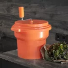 Salátacentrifuga, 16,5 liter, narancssárga, műanyag