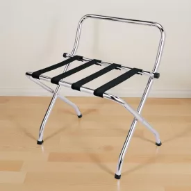   Bőröndtartó falvédővel, 71×47×46 cm, összecsukható, ezüst színű