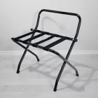Bőröndtartó falvédővel, 71×47×46 cm, összecsukható, fekete