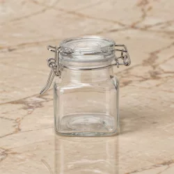 Swing szögletes csatos üveg, befőttes, 100 ml, 4×8 cm