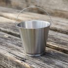 Vödör, 15 liter, talpas, 33×36 cm, rozsdamentes