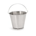 Vödör, 15 liter, talpas, 33×36 cm, rozsdamentes
