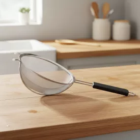 Szűrő műanyag nyéllel, 24 cm, erős kivitel