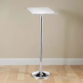 Kiállító pult, 118 cm, ezüst színű