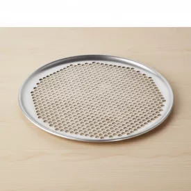   Pizzaforma, felső átm.: 25 cm, alsó átm.: 23 cm, perforált, alumínium