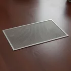 Pizzaforma, pizzasütő, 60×40 cm, perforált, szögletes, alumínium