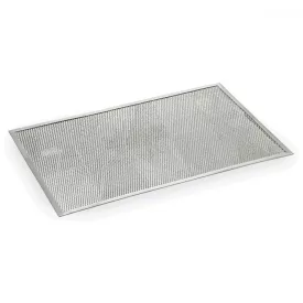   Pizzaforma, pizzasütő, 60×40 cm, perforált, szögletes, alumínium