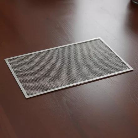 Pizzaforma, pizzasütő, 60×40 cm, perforált, szögletes, alumínium