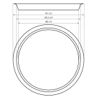 Pizzaforma, teljes felső átm.: 41 cm, kékvas