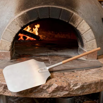 Pizzalapát fanyéllel, 91 cm, lapátfej: 40×35 cm, alumínium
