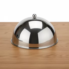Tányérfedő, cloche, 26×15 cm, rozsdamentes