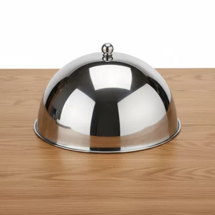 Tányérfedő, cloche, 26×15 cm, rozsdamentes