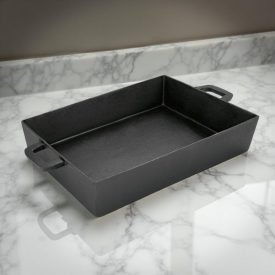 Tepsi, 40×28×7,5 cm, öntöttvas